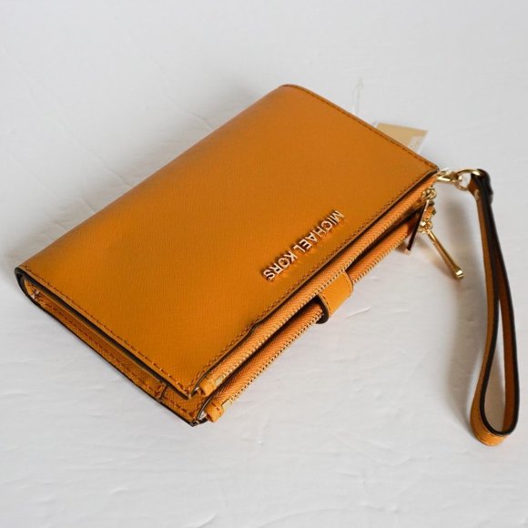 Michael Kors Jet Set Double Zip Wristlet Yellow - Picture 4 of 7